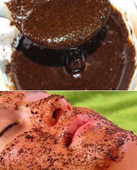 Máscara de pillada con vigas de café